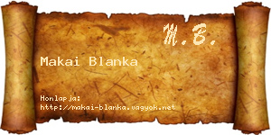 Makai Blanka névjegykártya