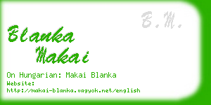 blanka makai business card